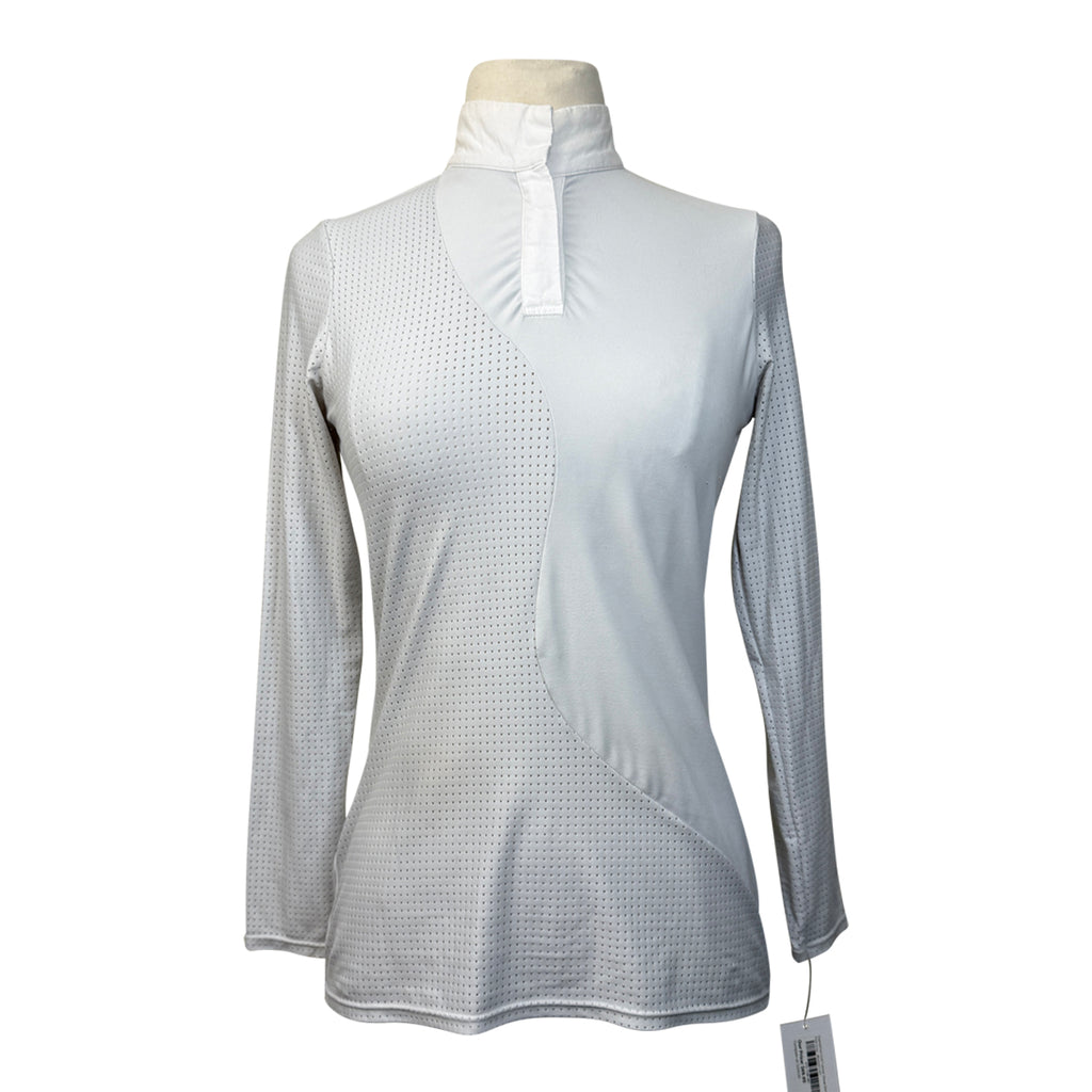 Equestrian Club 'Lenna' Show Shirt in Pale Grey