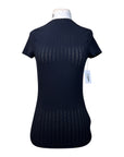 Cavalleria Toscana Perforated Logo Competition Shirt in Navy