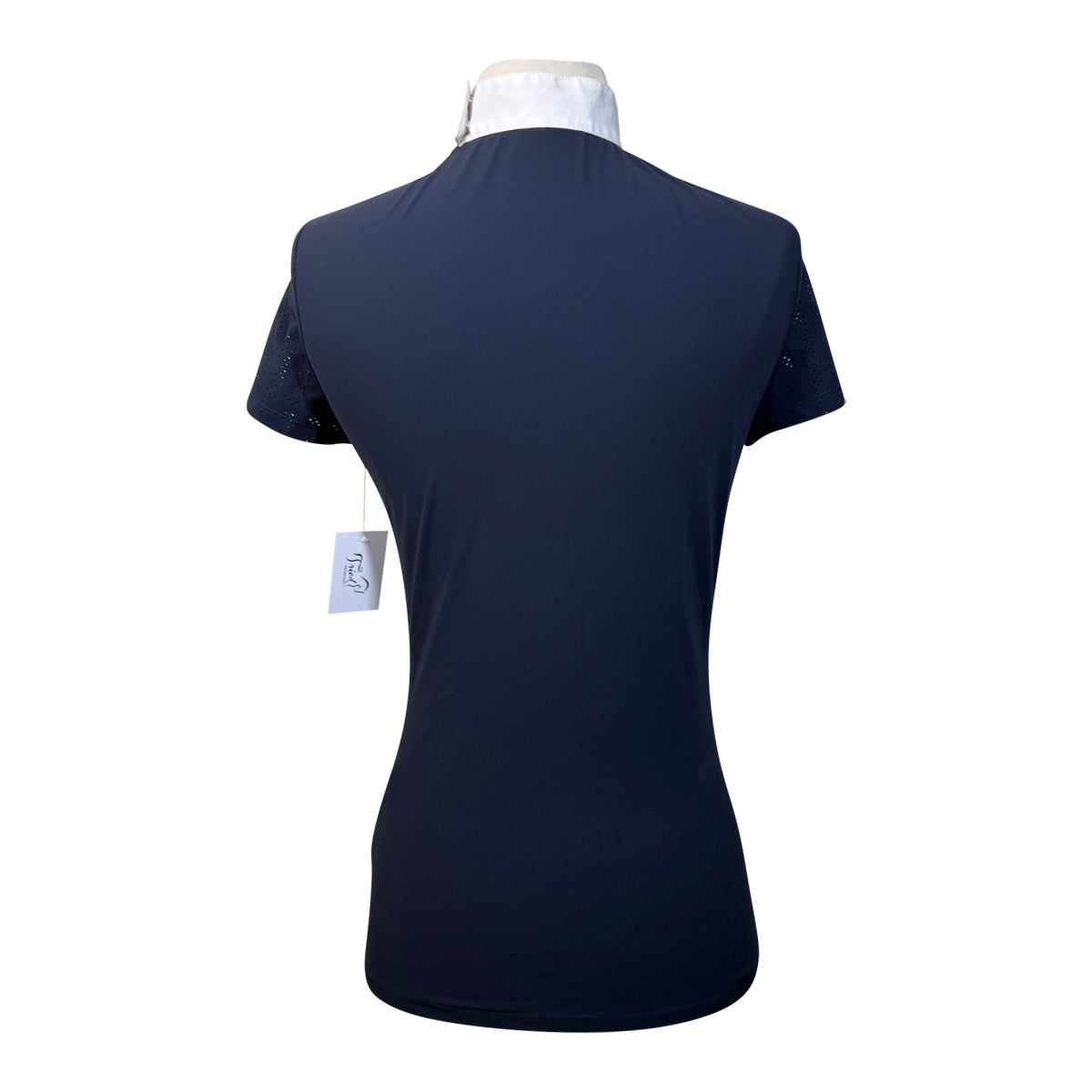Cavalleria Toscana Perforated Logo Competition Shirt in Navy