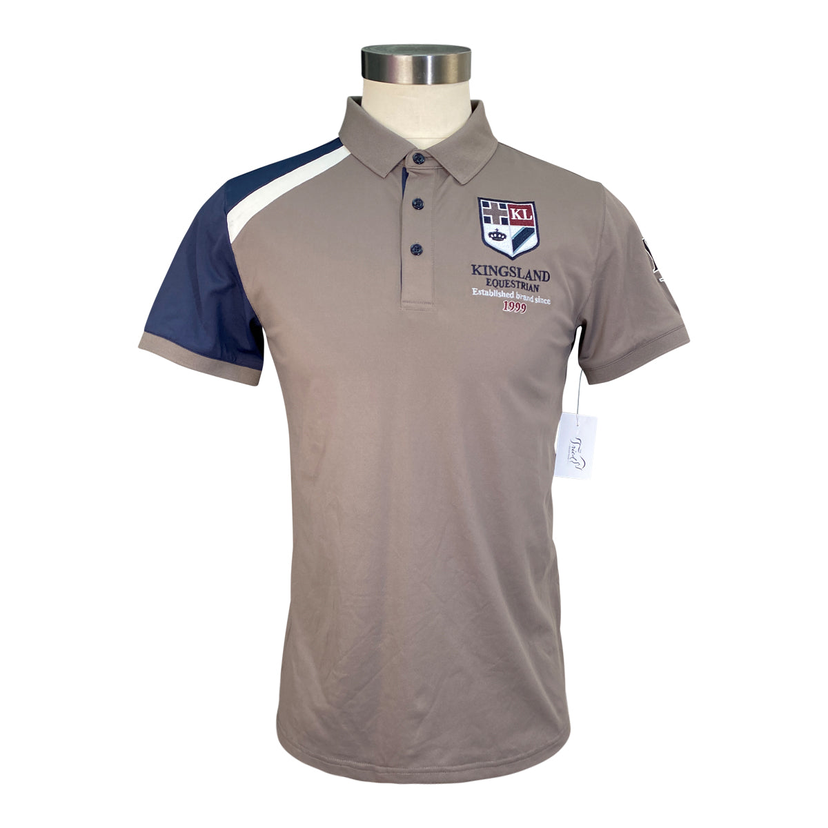Kingsland 'Ifan' Men's Tech Pique Polo Shirt in Brown Iron