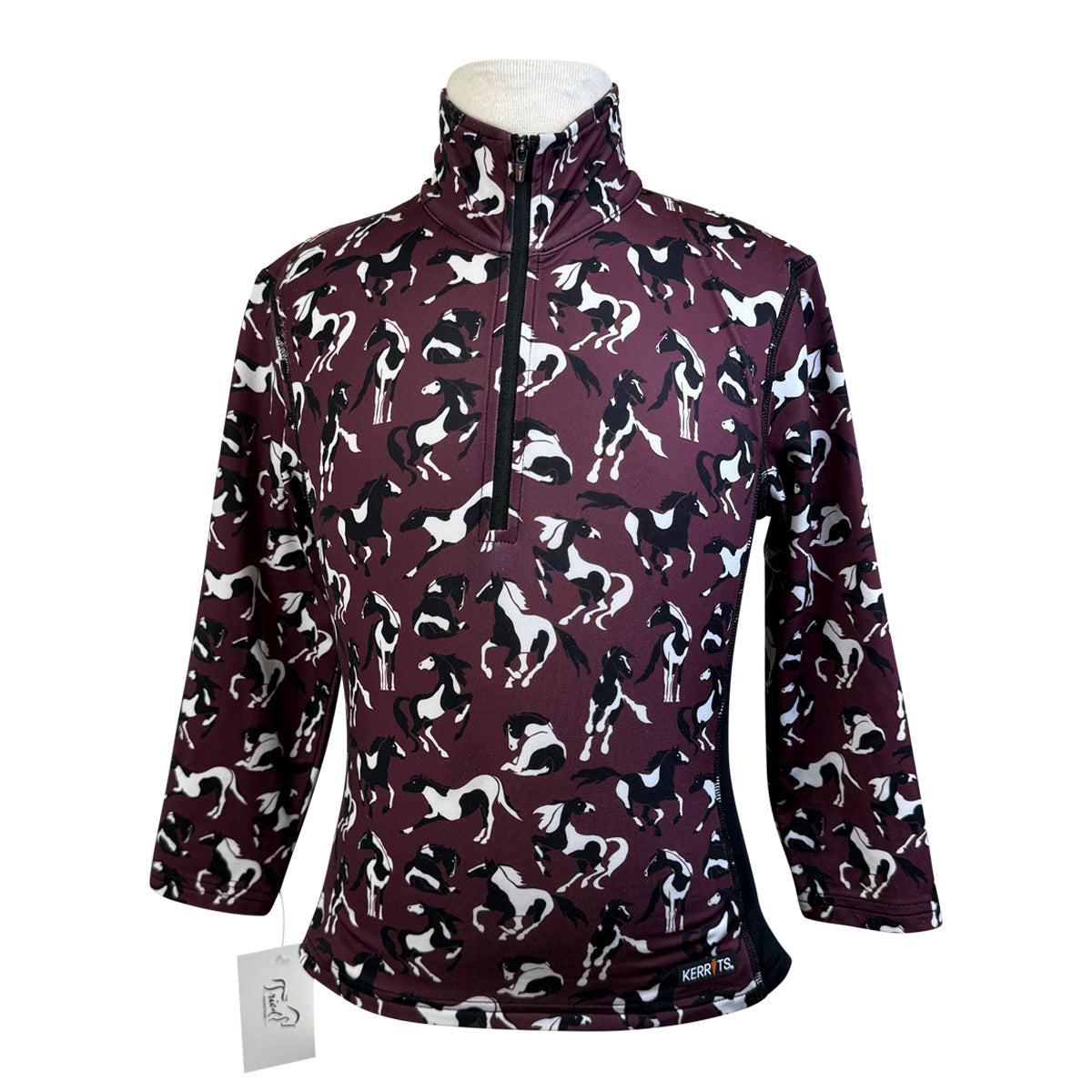 Kids Ice Fil Long Sleeve Print in Purple w/ Pinto Ponies