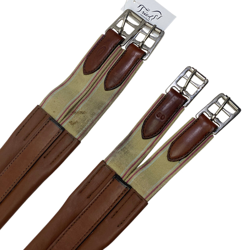 Ends of Tory Leather Contoured Girth in Light Brown