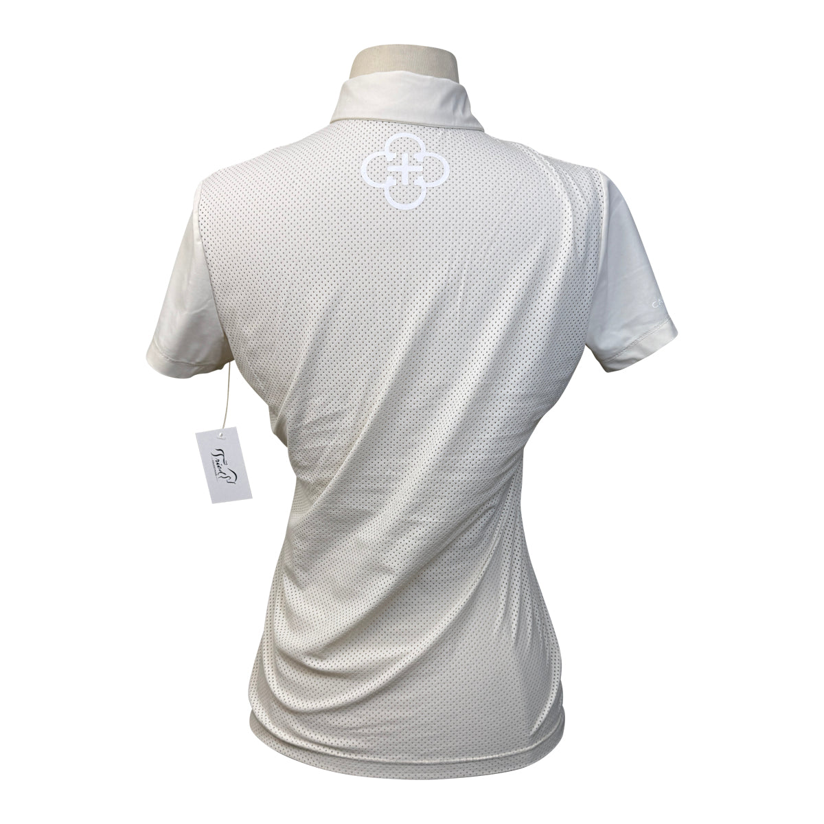 Cavalleria Toscana Perforated Striped Jersey Short Sleeve Training Polo in Soft Yellow