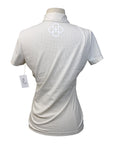 Cavalleria Toscana Perforated Striped Jersey Short Sleeve Training Polo in Soft Yellow