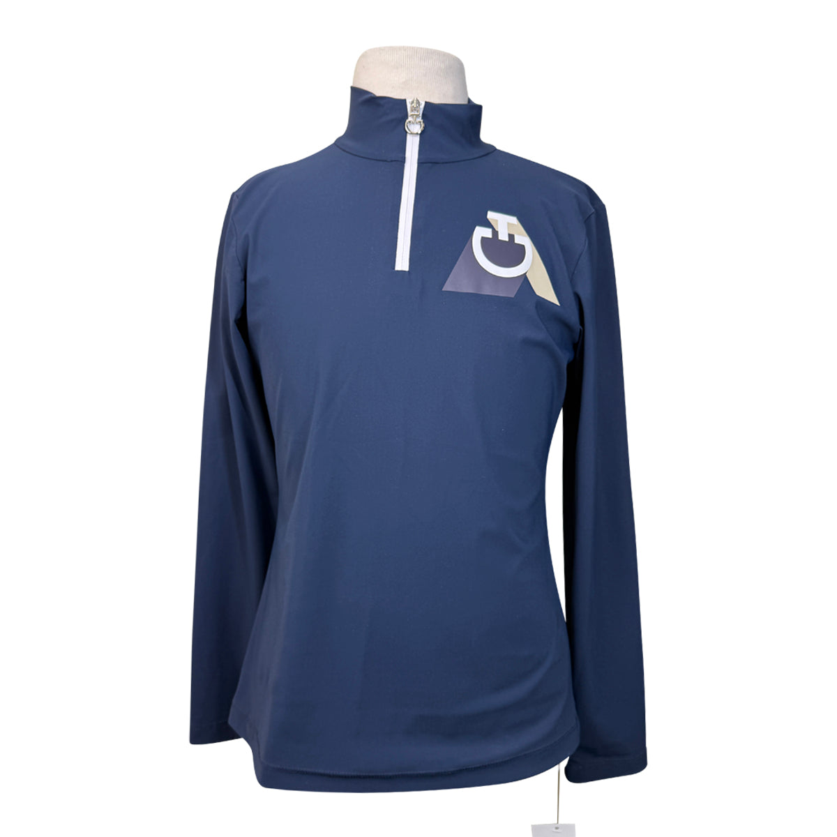 Cavalleria Toscana Printed CT Logo L/S Jersey in Navy