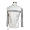 Cavalleria Toscana Long Sleeve Competition Polo in White/Grey