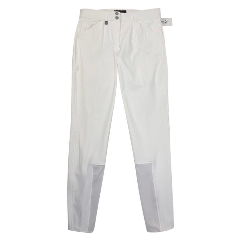 Horze 'Grand Prix' Silicone Knee Patch Breeches in White