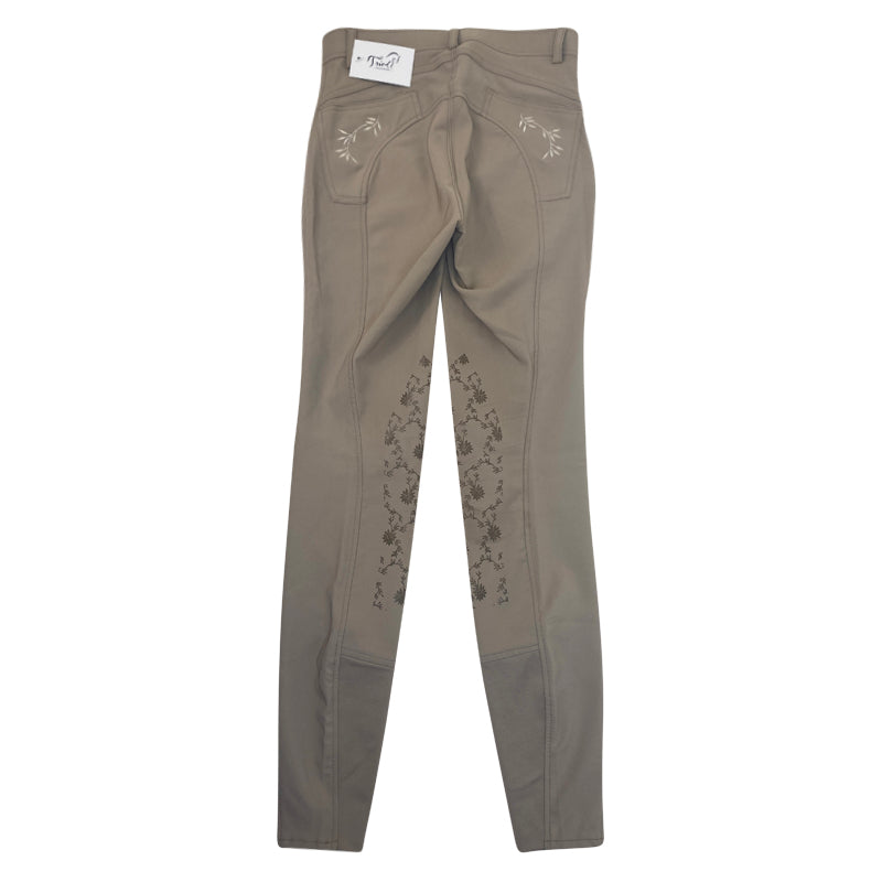 Back of Horze 'Kaitlin' Knee Grip Breeches in Tan