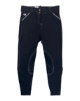Smartpak Piper Knee Patch Breeches in Black/White 
