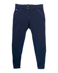 Smartpak Piper Knee Patch Breeches in Navy/Purple