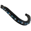 Wave Beaded Browband in Black/Blue - Full