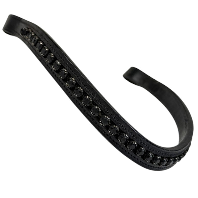 Euroriding Crystal Browband in Black - Full