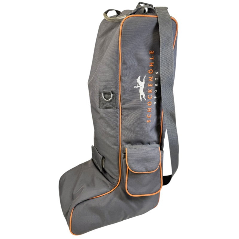 Schockemohle Sports Boot Bag in Grey/Orange