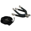 QHP Roller Spurs in Black/Stainless Steel - 1"