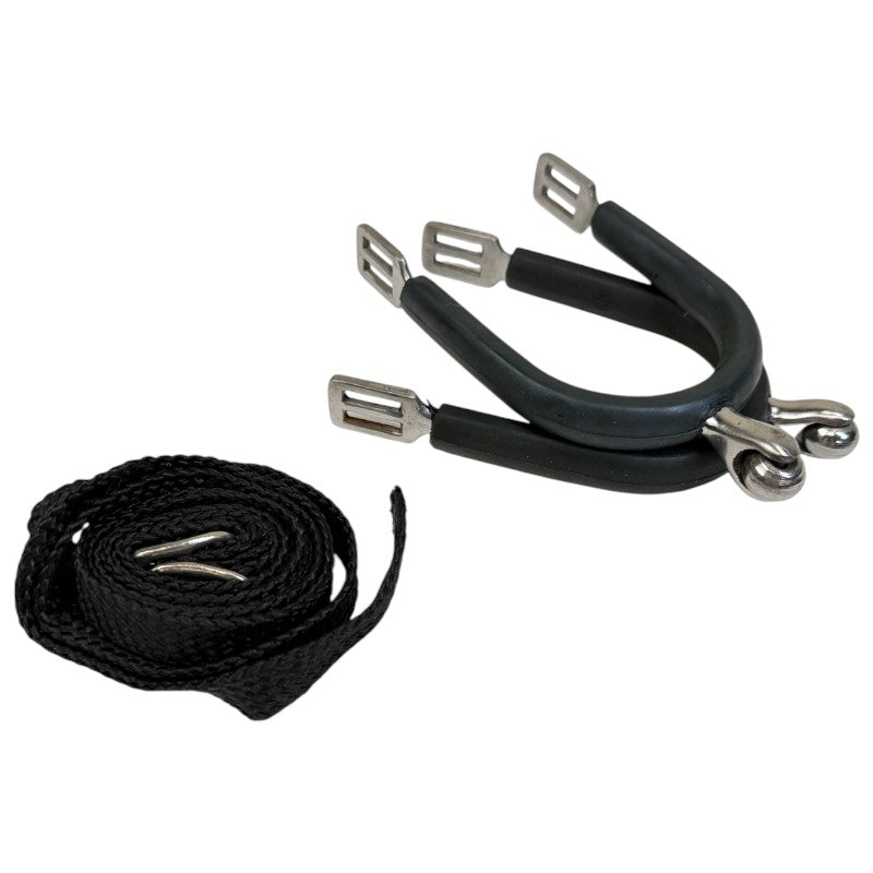 QHP Roller Spurs in Black/Stainless Steel - 1"