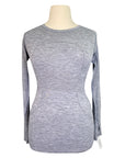 Front of Lululemon 'Swiftly' Tech Long Sleeve 2.0 in Slate/White
