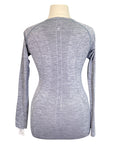 Back of Lululemon 'Swiftly' Tech Long Sleeve 2.0 in Slate/White