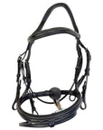 Dy'on Flash Noseband Double Bridle in Black - Cob