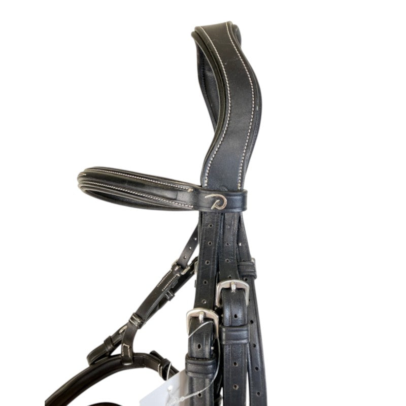 Dy'on Flash Noseband Double Bridle in Black - Cob