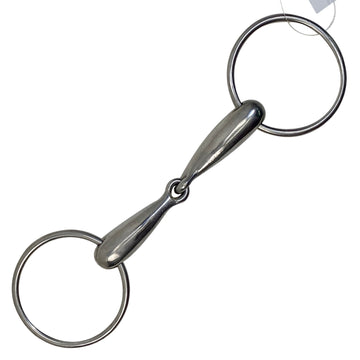 Loose Ring Hollow Mouth Snaffle Bit in Stainless Steel