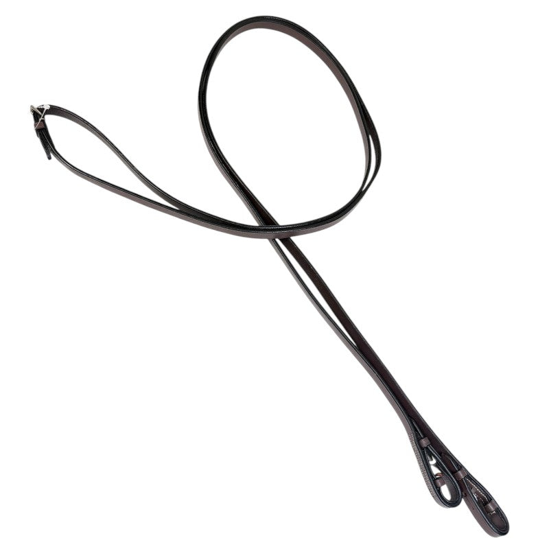 SmartPak Rubber Lined Leather Reins in Brown - Full