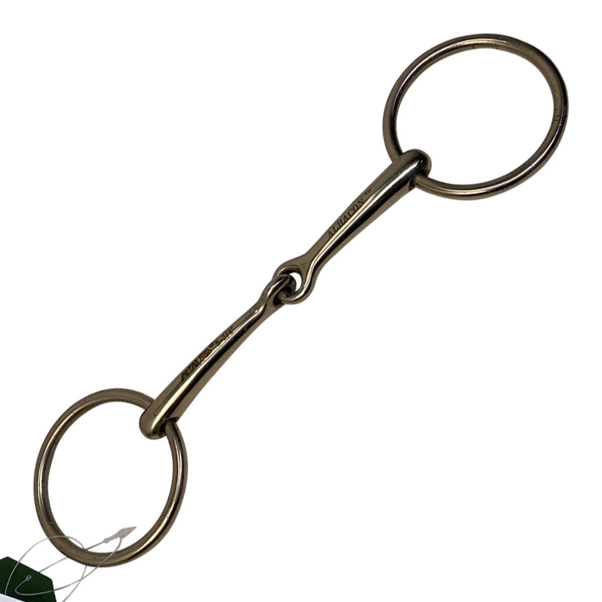 AlBaCon Single Joint Snaffle Bradoon Bit in Stainless Steel