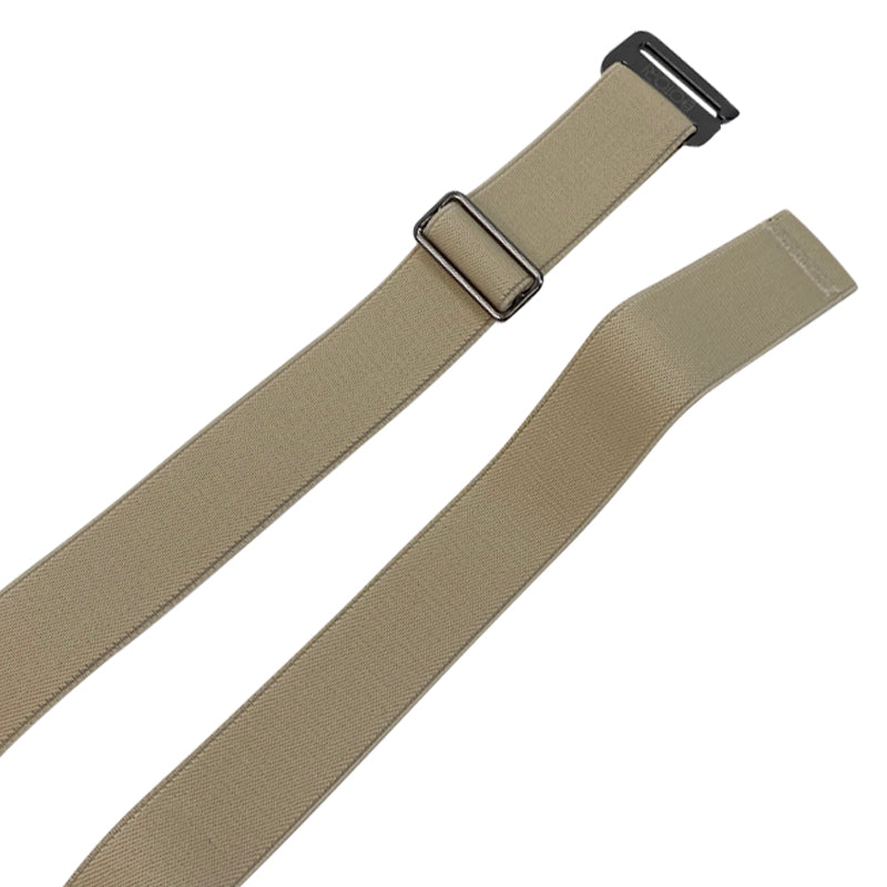 Buckle on Products Botori 'Slide' Elastic Stretch Belt in Khaki/Gunmetal