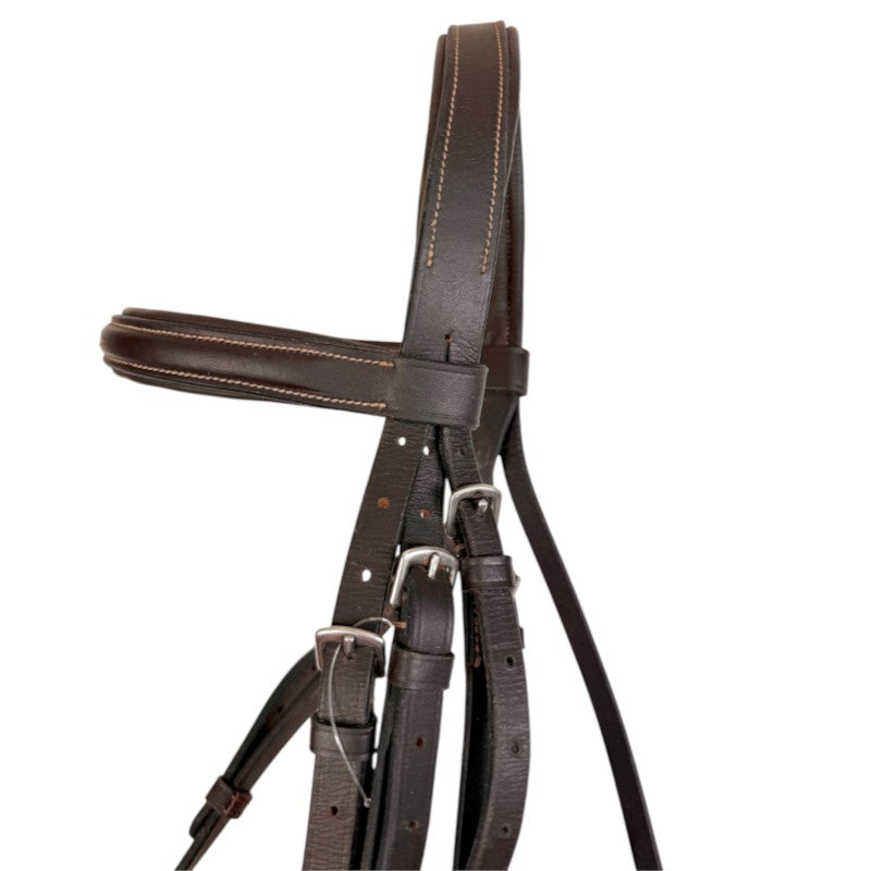 Suffolk Dover Saddlery Hunter Bridle in Brown - Full