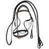 Fancy Stitched Hunter Bridle in Brown - Pony