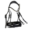 Patent Dressage Padded Double Bridle w/ Crank in Black - Pony
