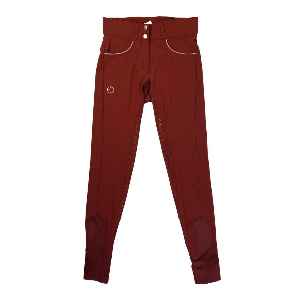 Halter Ego 'Perfection' Breeches in Orange/Yellow Piping