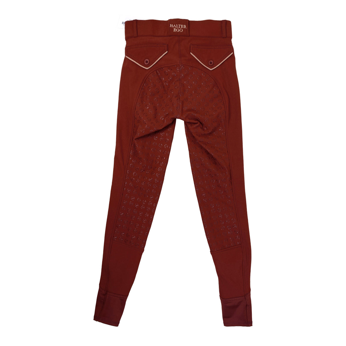 Halter Ego 'Perfection' Breeches in Orange/Yellow Piping