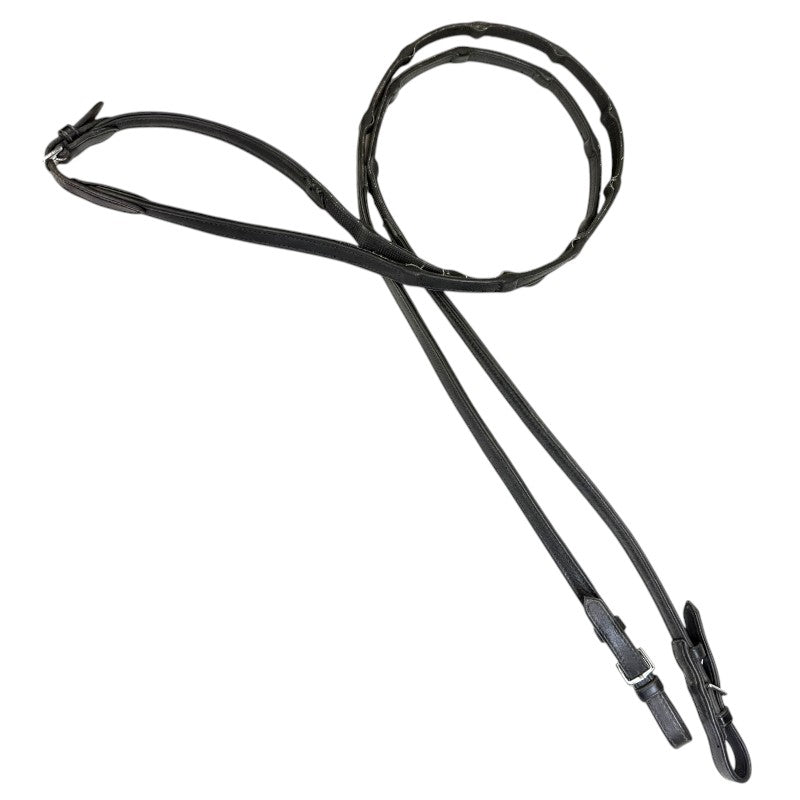 Schockemohle 'DuraSoft' Grip Reins in Black - Full