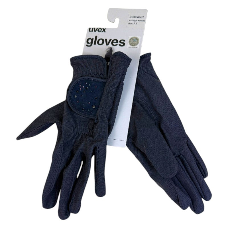Uvex 'Sportstyle Diamond' Riding Gloves in Navy