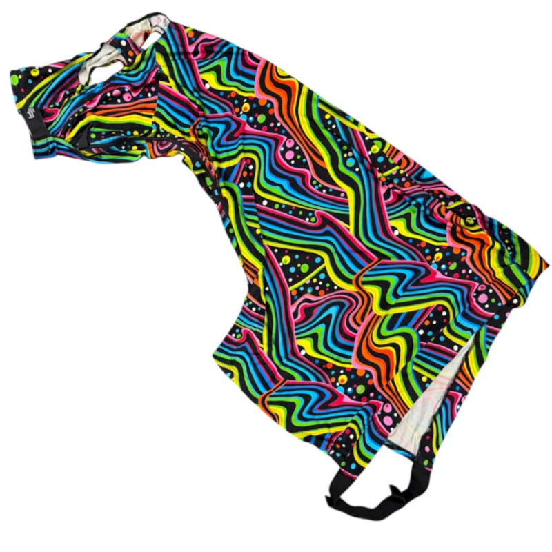 Sleazy Sleepwear Chest Panel Hood in Groovy - Large
