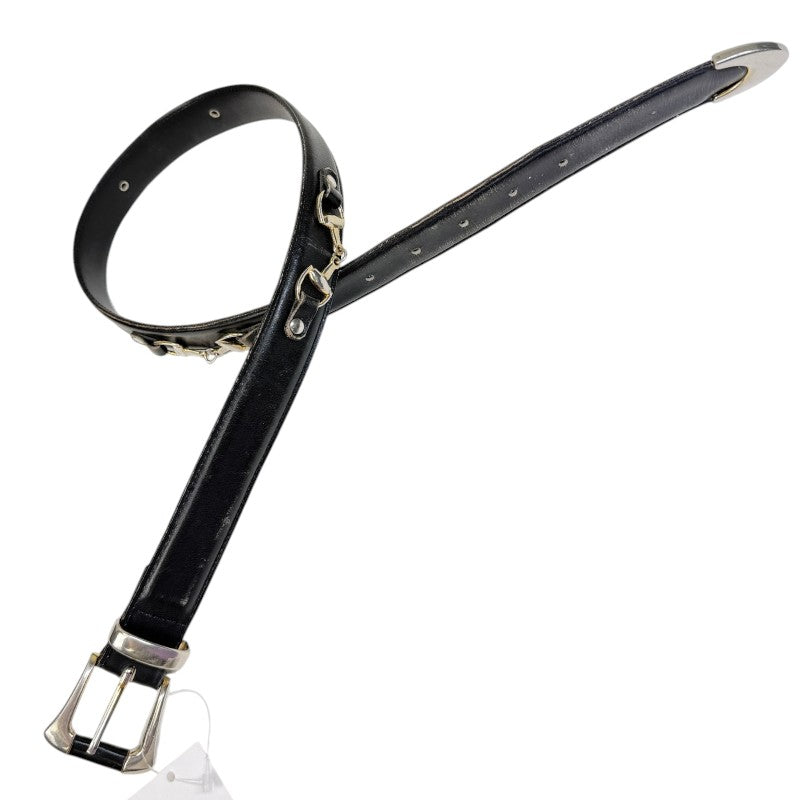 Leather Snaffle Belt in Black