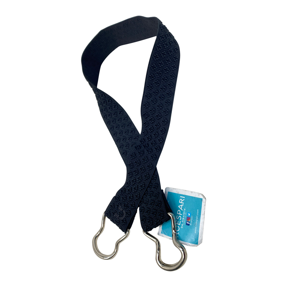 Ruespari Clasp Stretch Belt in Textured Black