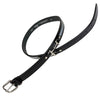 Tory Leather Ribbon & Snaffle Bits Belt in Black/Grey Ribbon
