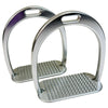 Alfa Jump Flat Plate Stirrup Irons in Silver