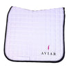 Aviar Logo Dressage Saddle Pad in White