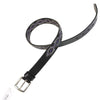 Kastel Denmark Woven Leather Belt in Black/Grey/Purple