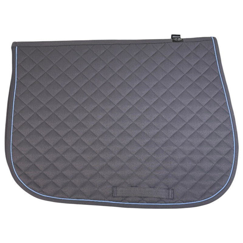 Dover Saddlery Quilted A/P Pad in Grey/Light Blue