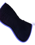 Ogilvy Jump Memory Foam Half Pad in Black/Blue Piping