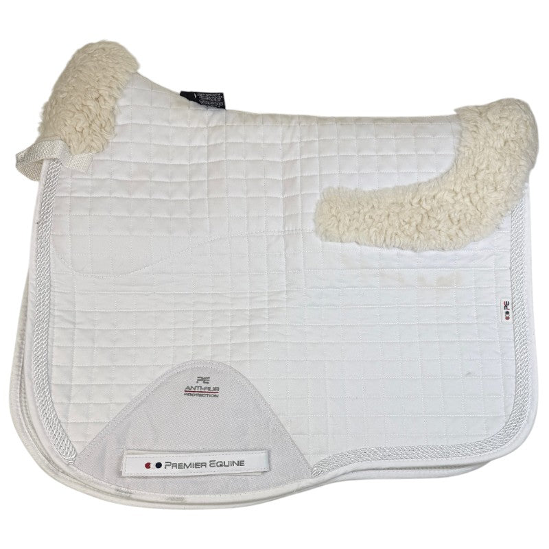 Premier Equine Close Contact Merino Wool Dressage Pad in White