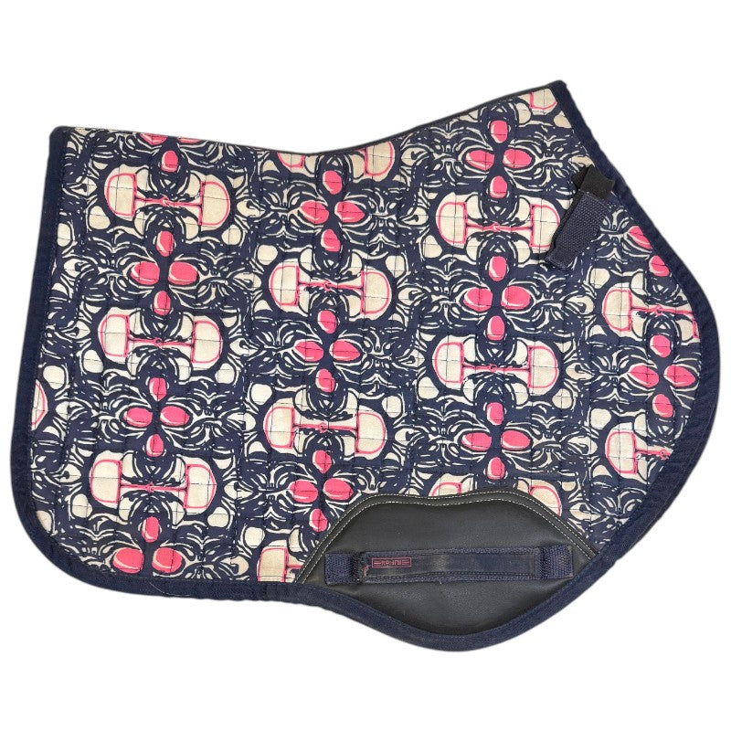 Romfh Curvy Saddle Pad in Navy Floral Bits
