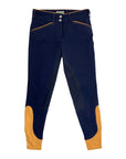 Dover Saddlery 'Wellesley' Full Seat Breech in Navy/Orange