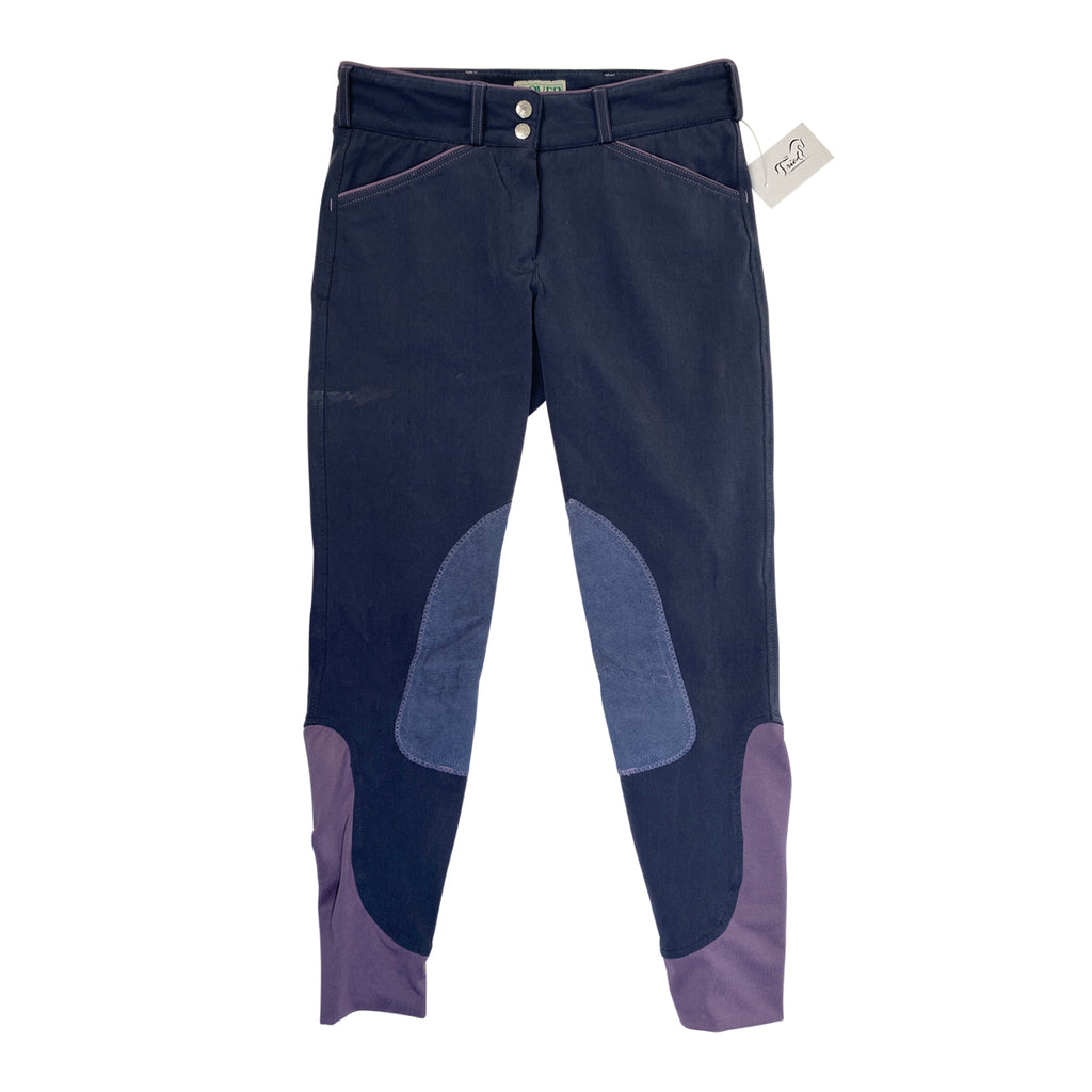 Dover Saddlery 'Wellesley' Knee Patch Breech in Blue/Purple