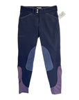 Dover Saddlery 'Wellesley' Knee Patch Breech in Blue/Purple