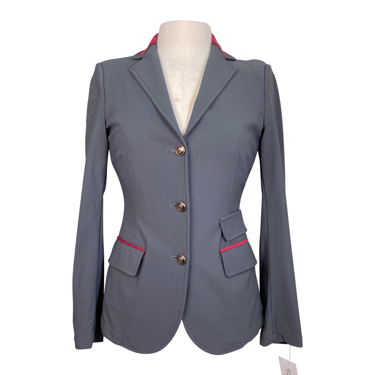 Cavalleria Toscana Competition Jacket in Grey/Burgundy Women's