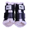 Dressage Sport Boot Brushing Boots in Black/Sheepskin